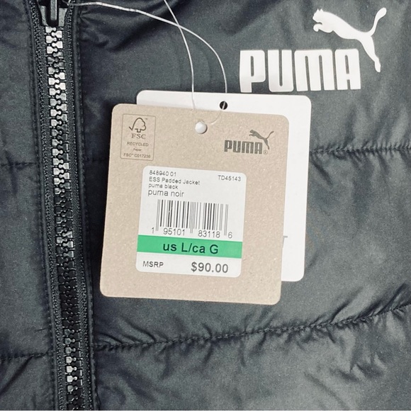 🧨HOT🧨 PUMA ESS S M Essentials Padded Puffer Jacket Hooded Black 848094_01 Winter - Picture 8 of 10